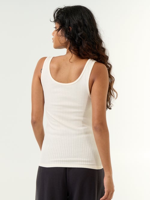 Camiseta de tirantes de punto calado - Kiabi Camiseta de tirantes de punto calado - Kiabi