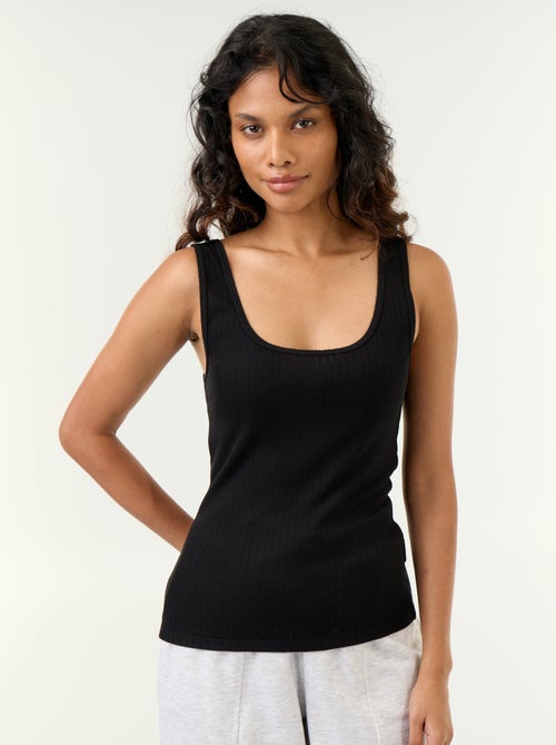 Camiseta de tirantes de punto calado - Kiabi Camiseta de tirantes de punto calado - Kiabi