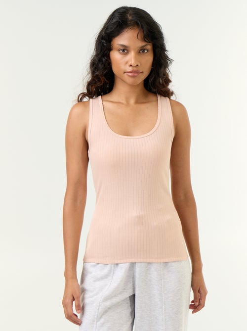 Camiseta de tirantes de punto calado - Kiabi Camiseta de tirantes de punto calado - Kiabi