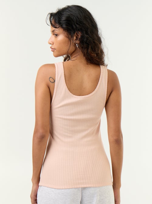 Camiseta de tirantes de punto calado - Kiabi Camiseta de tirantes de punto calado - Kiabi