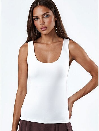 Camiseta de tirantes de punto con escote en u busem