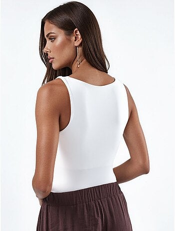 Camiseta de tirantes de punto con escote en u busem