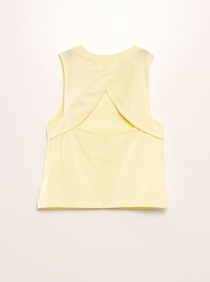 Camiseta de tirantes de punto con espalda descubierta AMARILLO - Kiabi