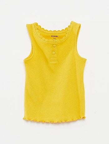 Camiseta de tirantes de punto de canalé