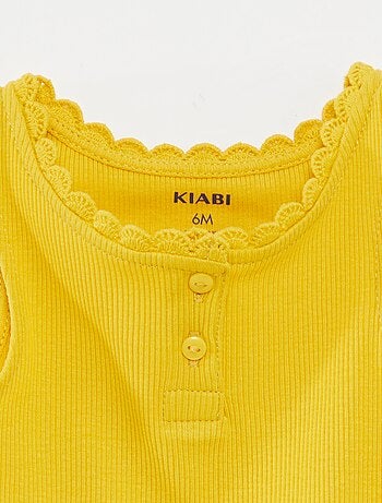 Camiseta de tirantes de punto de canalé