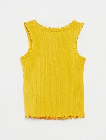 Camiseta de tirantes de punto de canalé