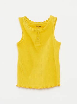 Camiseta de tirantes de punto de canalé