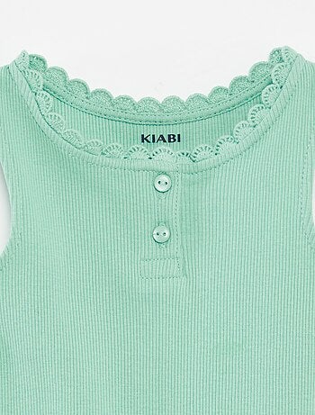 Camiseta de tirantes de punto de canalé