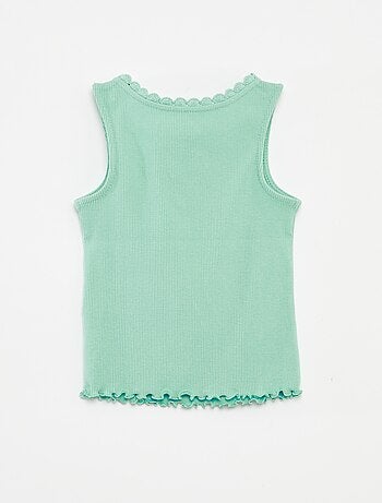 Camiseta de tirantes de punto de canalé