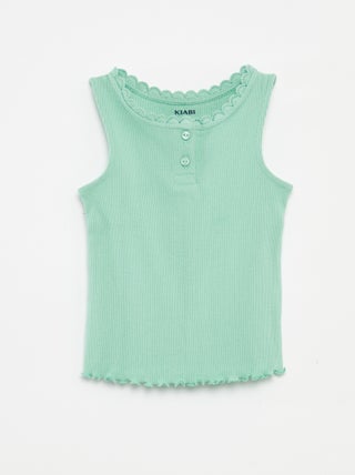 Camiseta de tirantes de punto de canalé