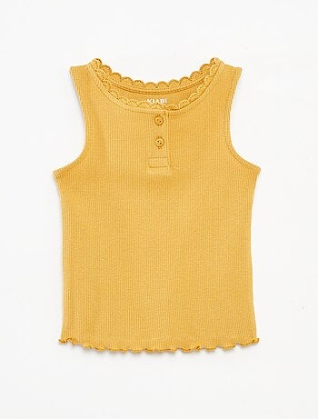 Camiseta de tirantes de punto de canalé