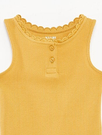 Camiseta de tirantes de punto de canalé