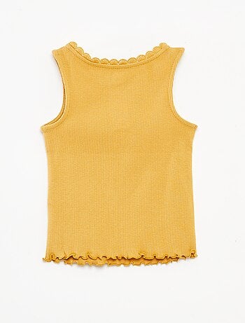 Camiseta de tirantes de punto de canalé