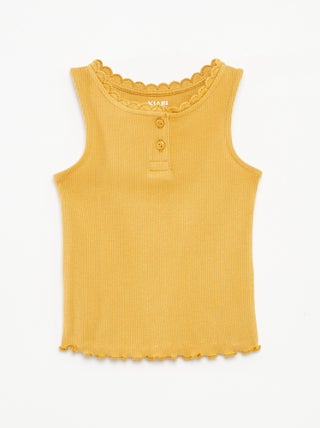 Camiseta de tirantes de punto de canalé