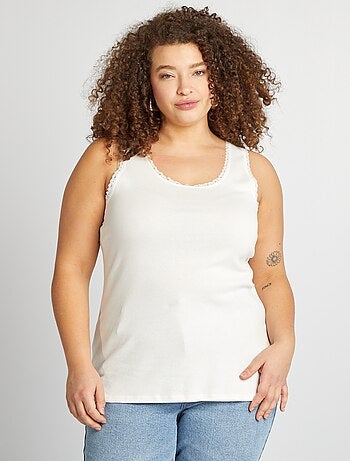 Camiseta de tirantes de punto de canalé