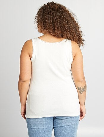Camiseta de tirantes de punto de canalé