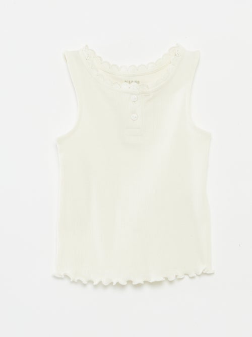 Camiseta de tirantes de punto de canalé - Kiabi