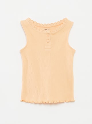 Camiseta de tirantes de punto de canalé