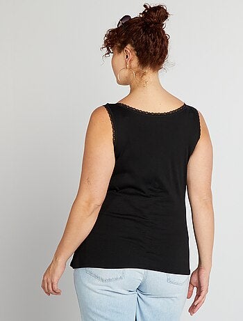 Camiseta de tirantes de punto de canalé