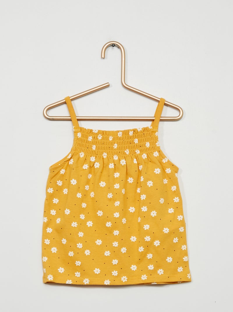 Camiseta de tirantes de punto estampada AMARILLO - Kiabi