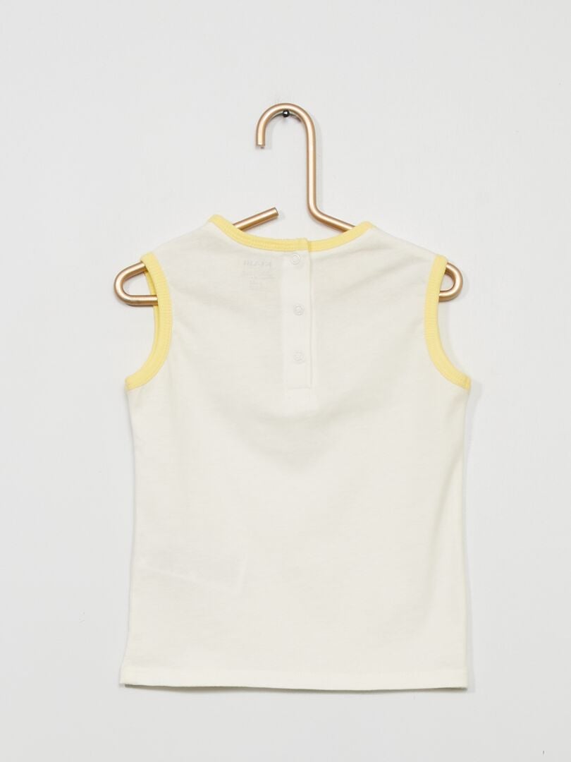 Camiseta de tirantes de punto estampada BLANCO - Kiabi