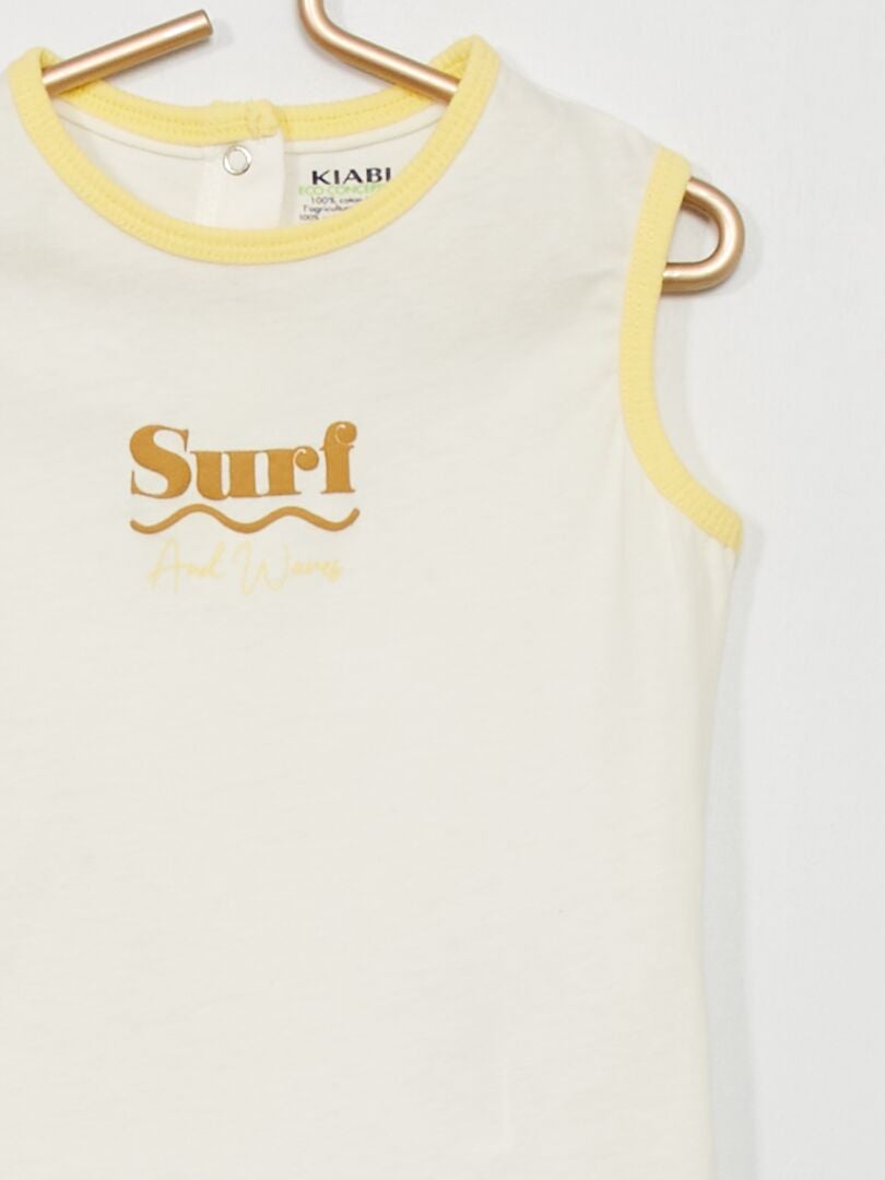 Camiseta de tirantes de punto estampada BLANCO - Kiabi