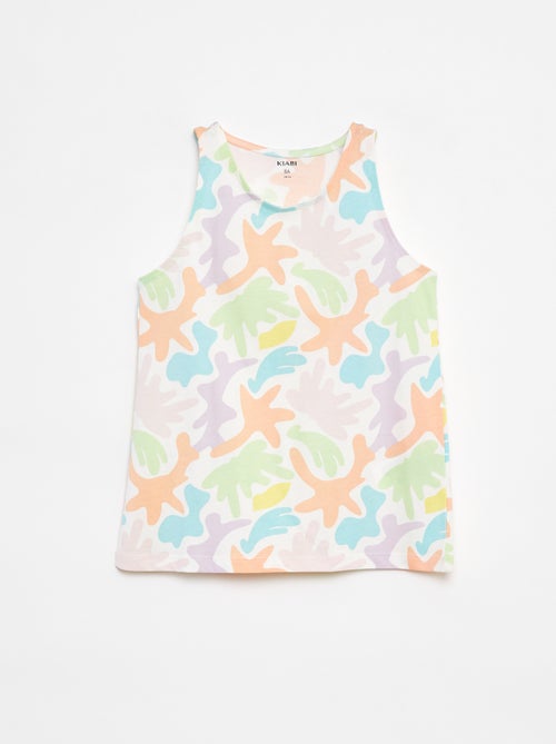 Camiseta de tirantes de punto estampado - Kiabi