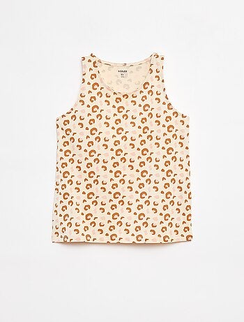 Camiseta de tirantes de punto estampado