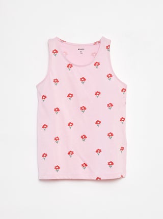 Camiseta de tirantes de punto estampado