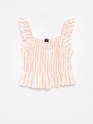 Camiseta de tirantes de punto gofrado