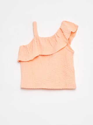 Camiseta de tirantes de punto gofrado