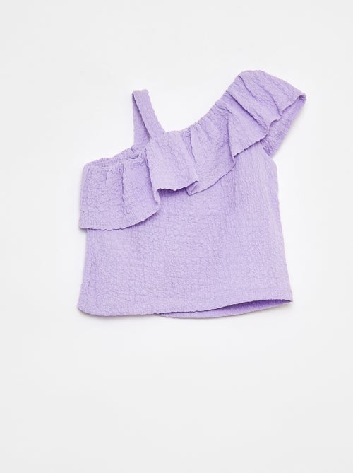 Camiseta de tirantes de punto gofrado - Kiabi