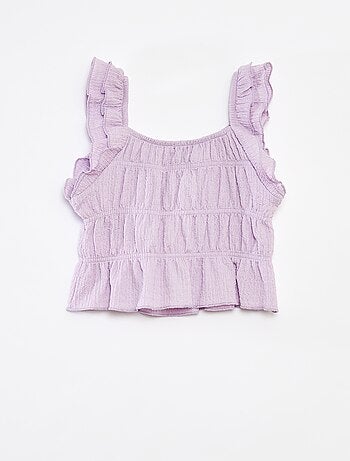 Camiseta de tirantes de punto gofrado
