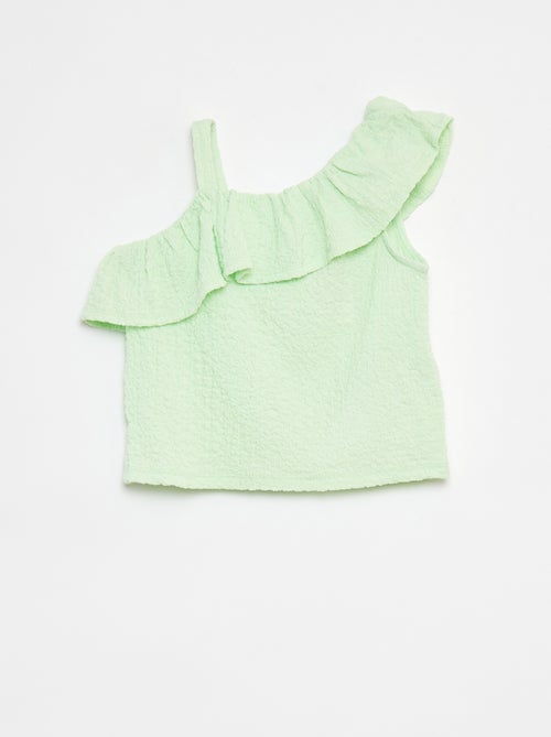 Camiseta de tirantes de punto gofrado - Kiabi