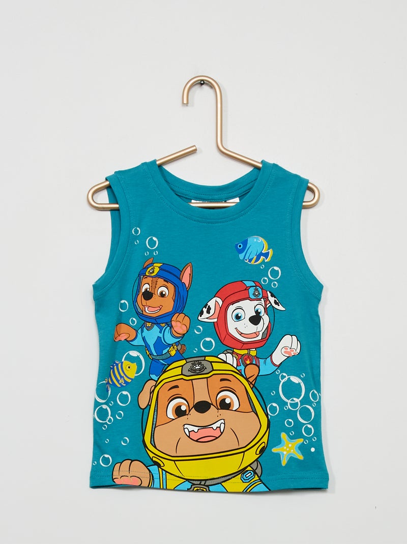 Camiseta de tirantes de punto 'La Patrulla Canina' azul verde - Kiabi