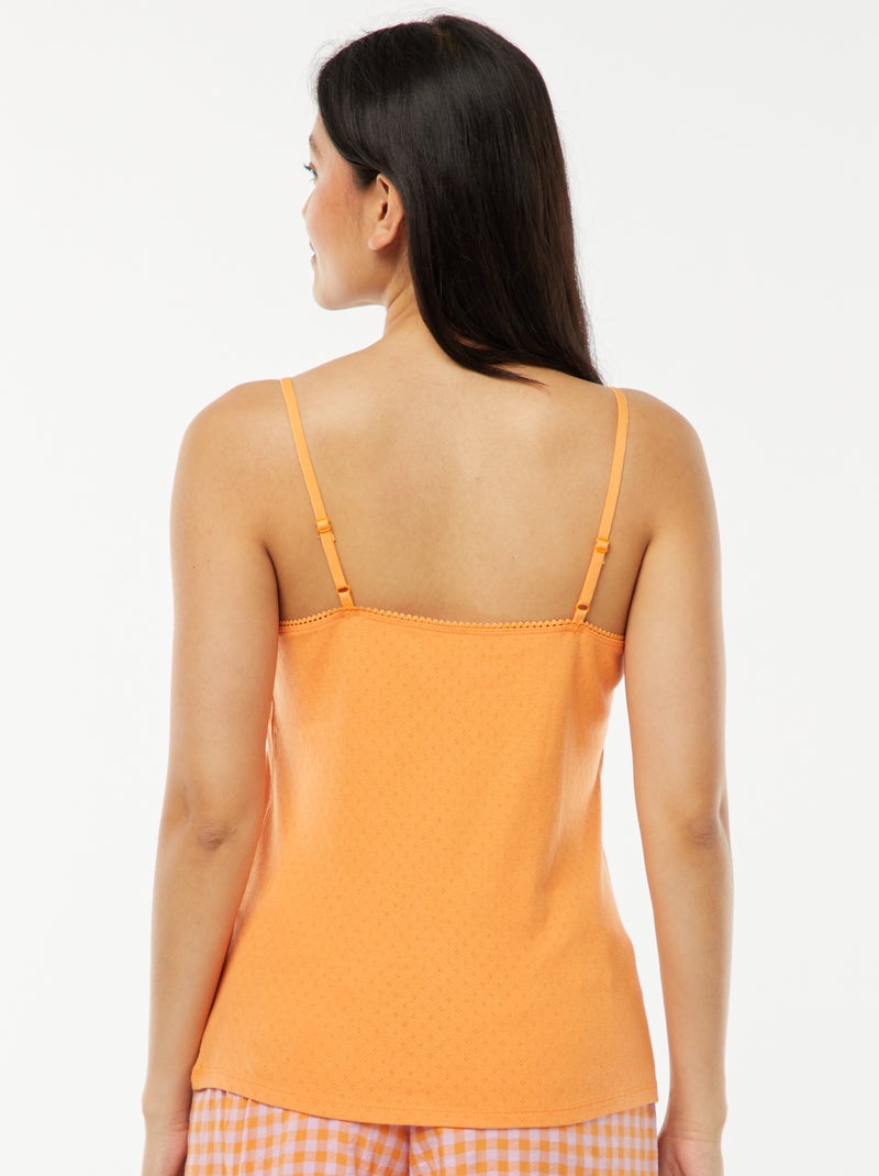 Camiseta de tirantes de punto Naranja - Kiabi