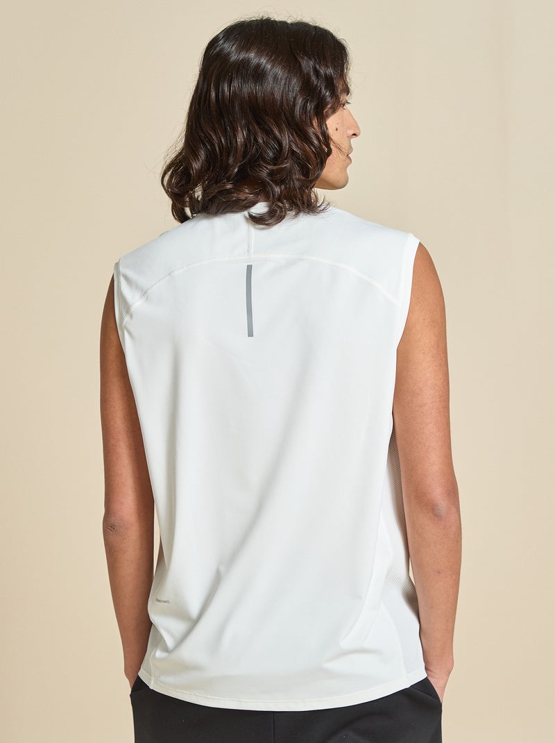 Camiseta de tirantes deportiva con malla en los laterales - (ekstract) Blanco - Kiabi