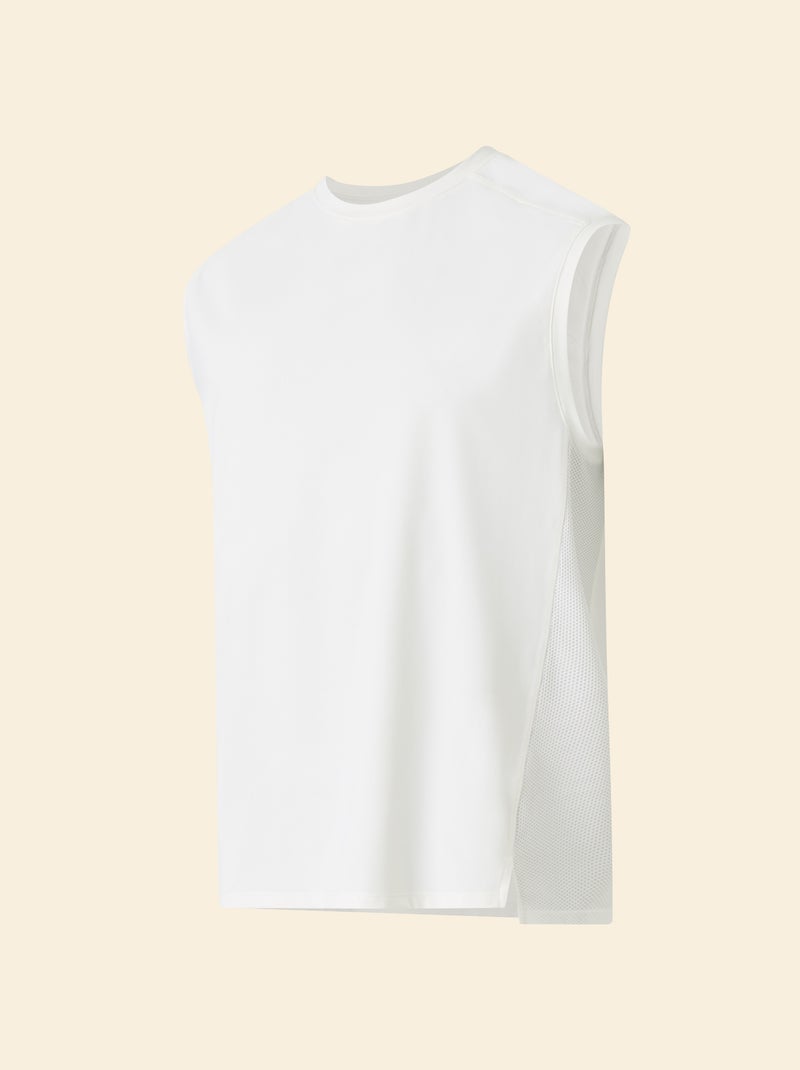 Camiseta de tirantes deportiva con malla en los laterales - (ekstract) Blanco - Kiabi