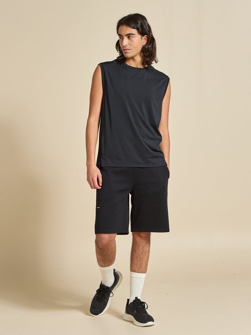 Camiseta de tirantes deportiva con malla en los laterales - (ekstract) Negro - Kiabi
