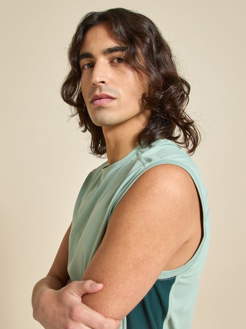 Camiseta de tirantes deportiva con malla en los laterales - (ekstract) - Kiabi