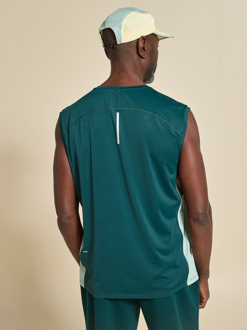Camiseta de tirantes deportiva con malla en los laterales - (ekstract) Verde - Kiabi