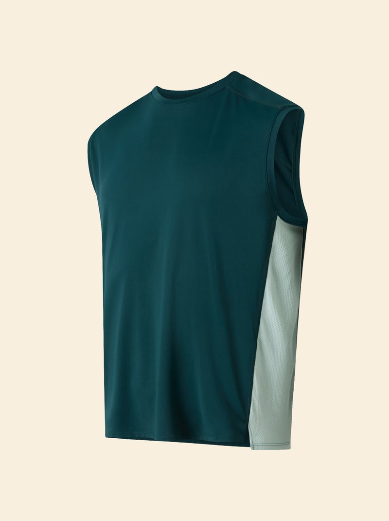 Camiseta de tirantes deportiva con malla en los laterales - (ekstract) Verde - Kiabi