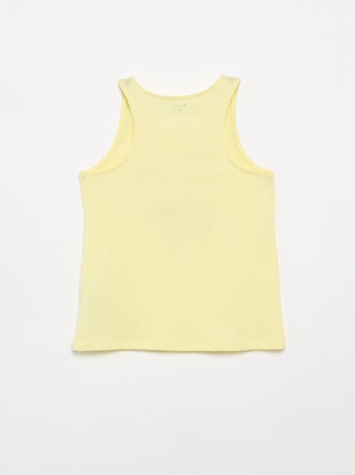 Camiseta de tirantes estampada con cuello redondo - Kiabi Camiseta de tirantes estampada con cuello redondo - Kiabi