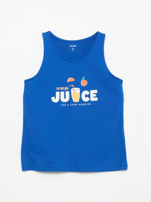 Camiseta de tirantes estampada con cuello redondo - Kiabi