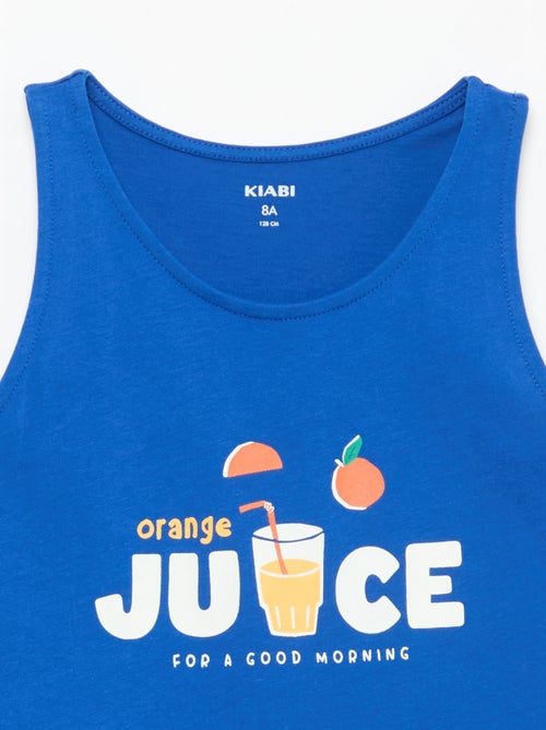 Camiseta de tirantes estampada con cuello redondo - Kiabi