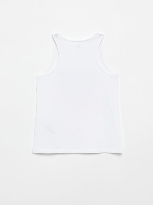 Camiseta de tirantes estampada con cuello redondo - Kiabi