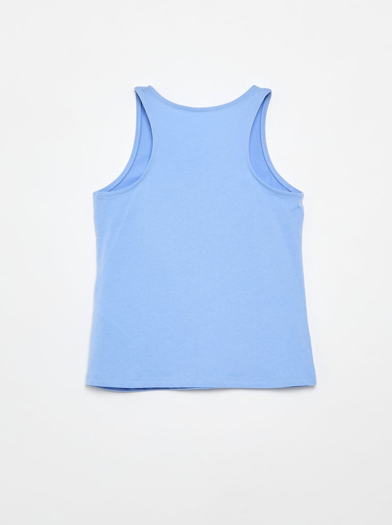 Camiseta de tirantes estampada con cuello redondo Purpura - Kiabi
