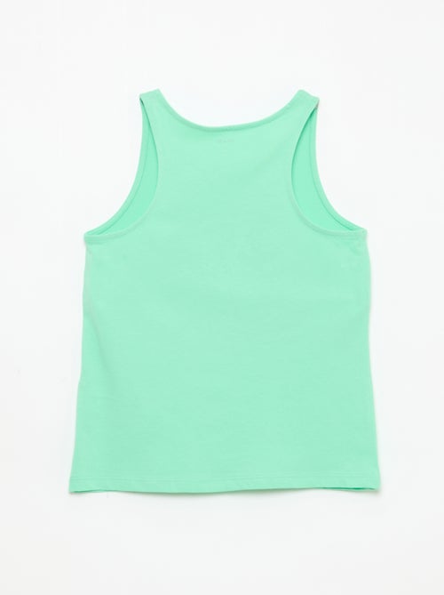 Camiseta de tirantes estampada con cuello redondo - Kiabi