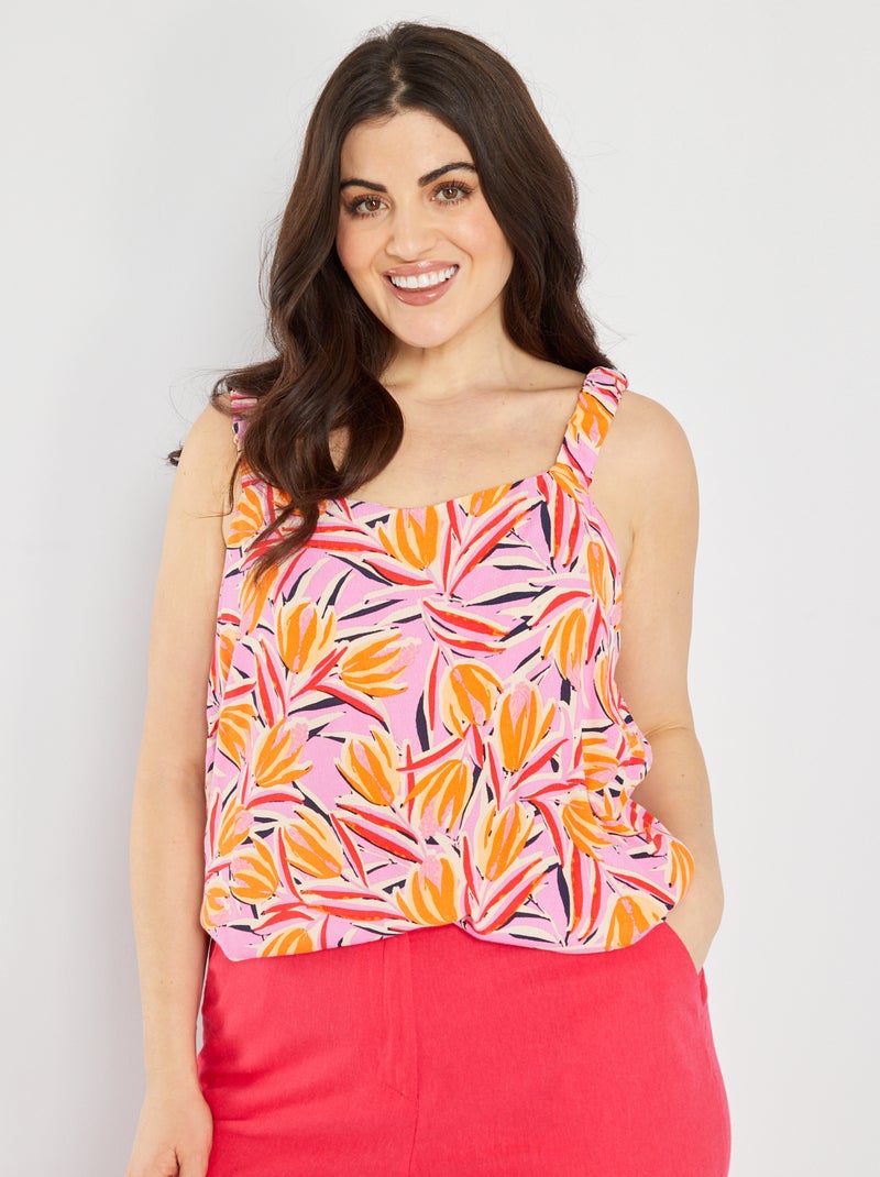 Camiseta de tirantes estampada 'Only' ROSA - Kiabi