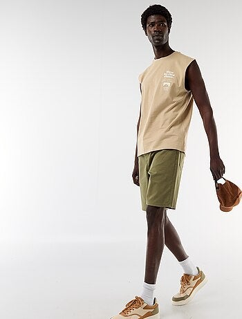 Camiseta de tirantes estampada por ambos lados